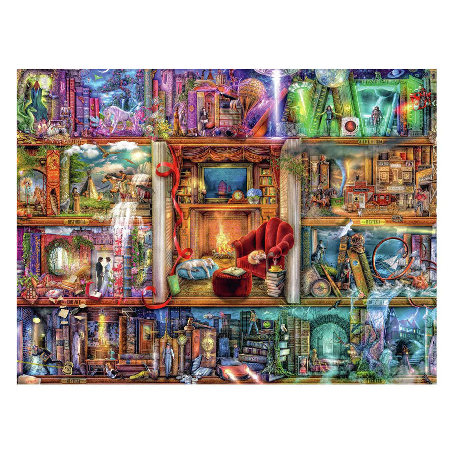 Ravensburger Puzzle Die große Bibliothek, 1500 Teile.