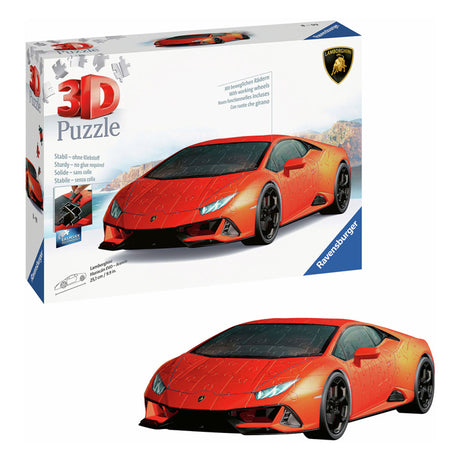 Ravensburger 3D -Puzzle Lamborghini Huracan Evo Arancio, 108st.