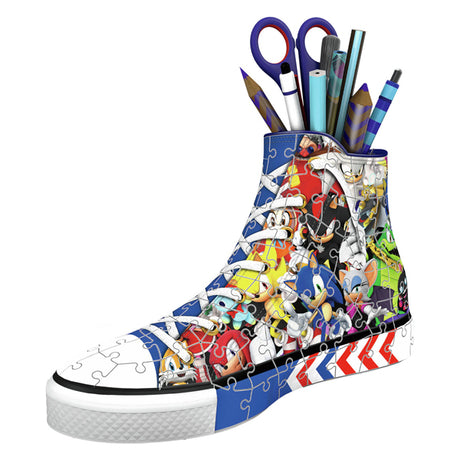 Ravensburger 3D-Puzzle-Bleistiftbox Sonic the Hedgehog Sneaker 108 Teile.