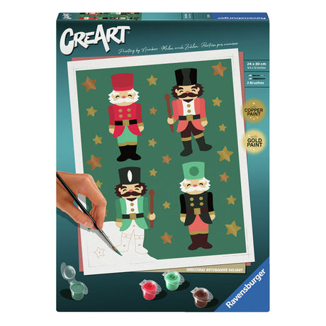 Ravensburger Malen nach Zahlen Weihnachten – Creart Weihnachts-Nussknacker.
