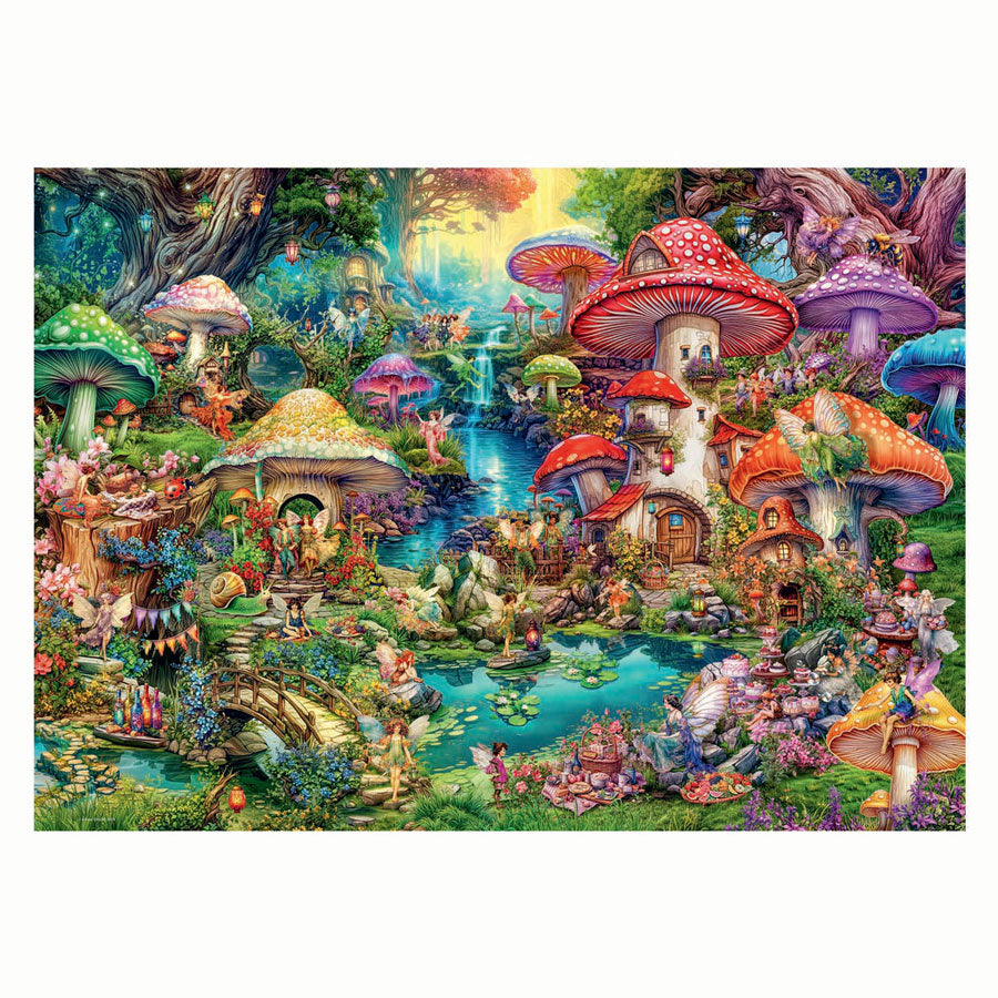 Ravensburger Puzzle Fröhliches Pilzdorf, 1000 Teile.