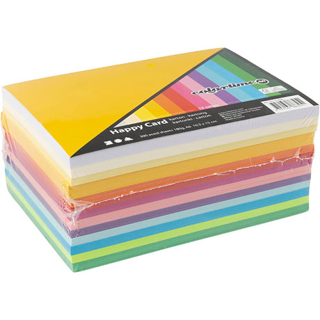 Colortime https: www.cchobby.nl frühlingskarton-a6-blatt-105x148-mm-180-gr-diverse-farben-300-div-vellen-1-doos