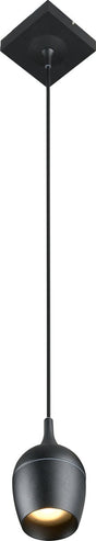 Lucide preston - bathroom hanging lamp - ø 10 cm - 1xgu10 (mr16) - ip44 - black