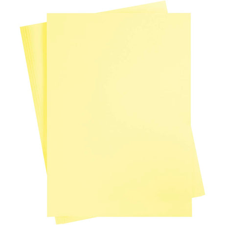 Farbiger Karton, A2, Blatt 420 x 594 mm, 180 g, hellgelb, 10 Blatt 1 Karton