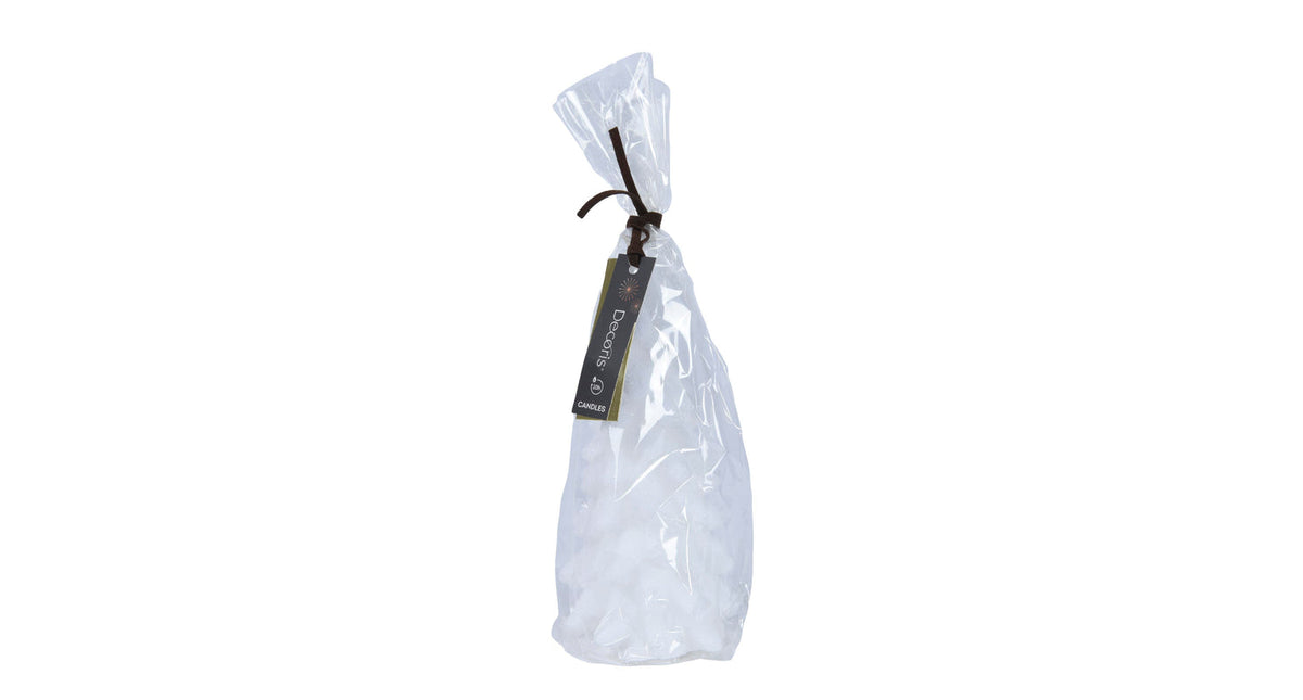 Kaars ''boom'' wax wit h12,5 d7cm in verpakking
