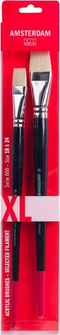 Amsterdam Pinselset Serie 600, XL (18-24) – Synthetik flach