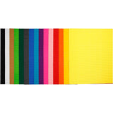 Creativ Company Wellpappe, Blatt 50x70 cm, 80 gr, verschiedene Farben, 15 Blatt 1 Karton