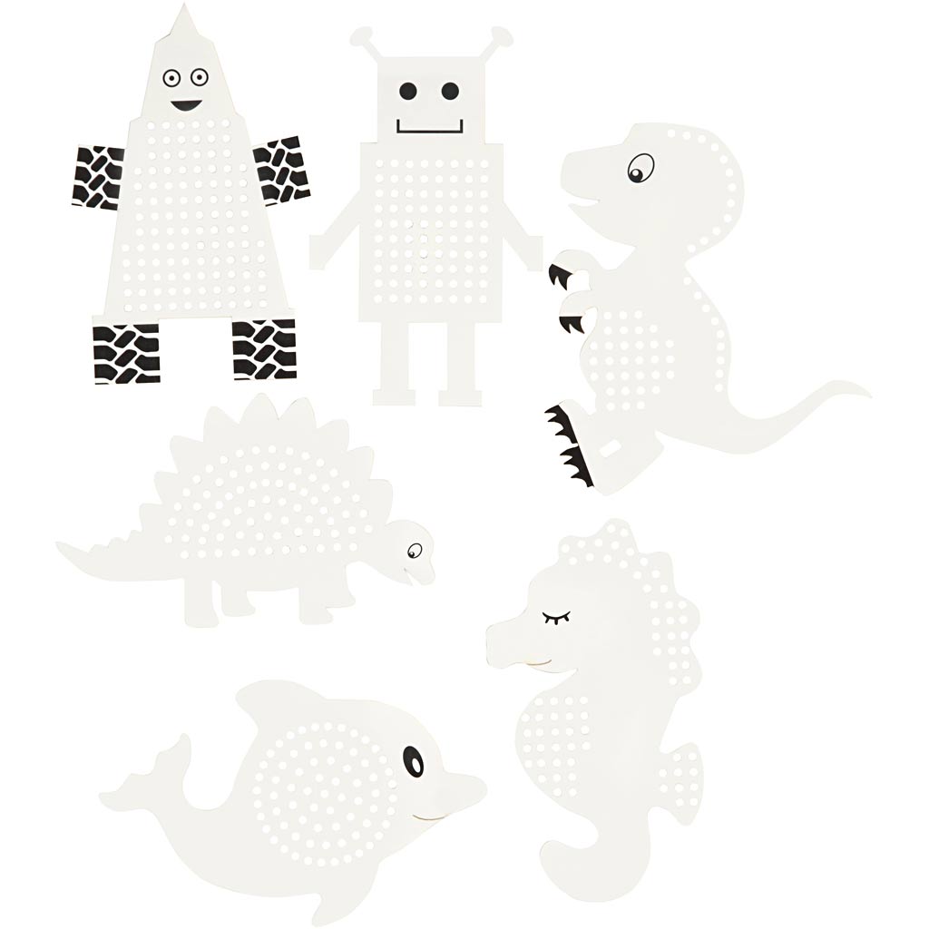 Kreativunternehmen https: www.cchobby.nl cross-stitching-cardboard-animals-robots-h-8-13-cm-w-8-13-cm-white-6x3-piece-1-box