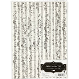 Creativ Company Kraftpapier mit Aufdruck, Musiknoten, A4, Blatt 210 x 297 mm, 100 g, 10 Blatt 1 Karton