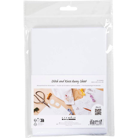 Kreativunternehmen https: www.cchobby.nl wasserlösliche-stickblätter-a5-blatt-148-5x210-mm-weiß-24-blatt-1-doos