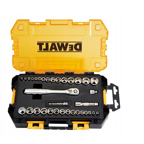 Dewalt dwmt45034 – mechanisches Werkzeugset – 34-teilig – Griffringe – stapelbarer Koffer