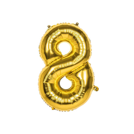 Boland Folienballon 8 Gold 86cm Folienballon 8 Gold 86cm