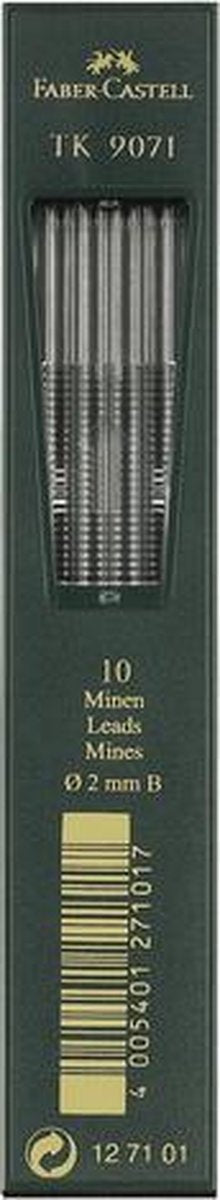 Faber-Castell Druckbleistiftmine TK 9071 B schwarz 10 Stück