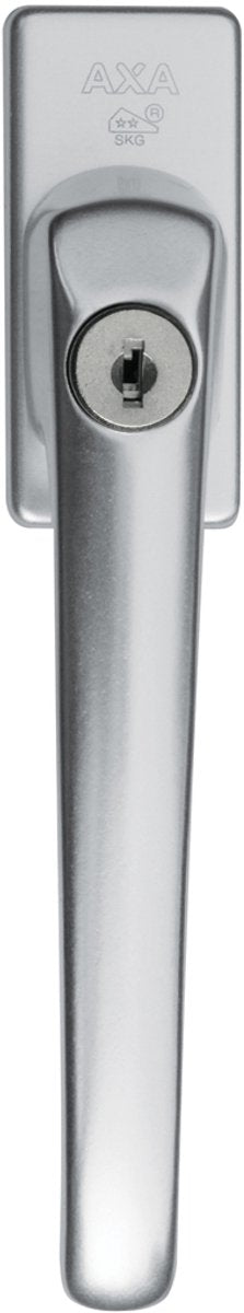 Axa veiligheids raamsluiting l- draai-kiep raamkruk - 7x32 mm - met cilinder skg2 - aluminium - f1 - afsluitbaar