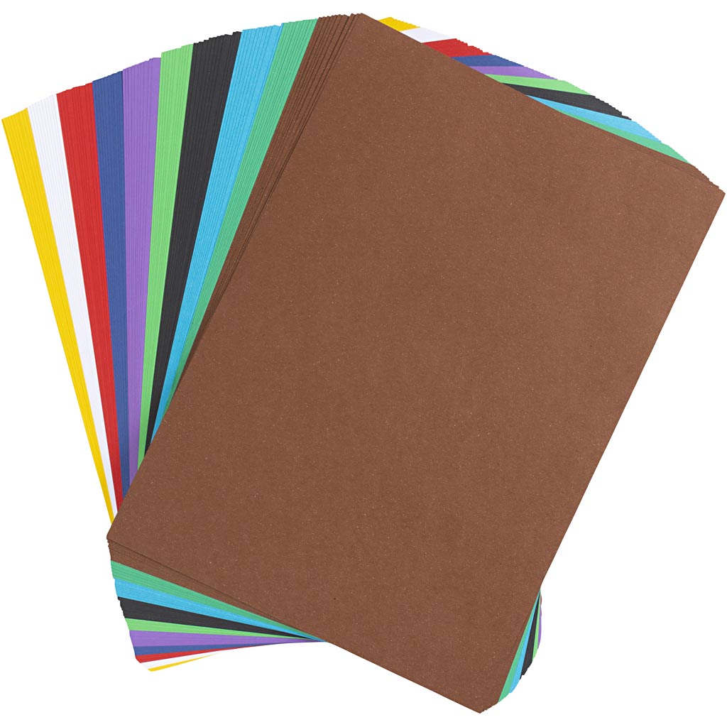 Creativ Company Kreativpapier, Größe A4, 120 g, verschiedene Farben, 100 Blatt, 1 Box