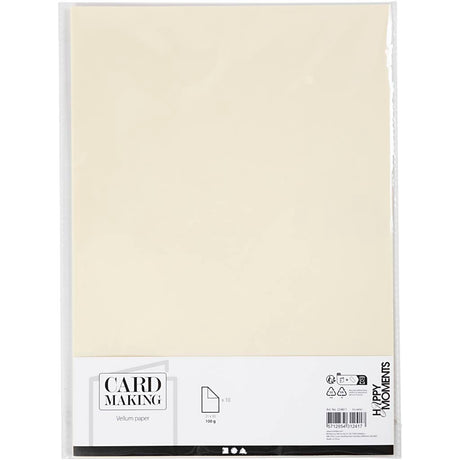 Creativ Company Vellum Paper A4 Off-White, 10 Blätter