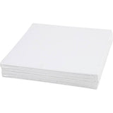 Creativ Company Leinwandpaneel, Größe 20x20 cm, Stärke 3 mm, 280 g, weiß, 10 Stück 1 Karton