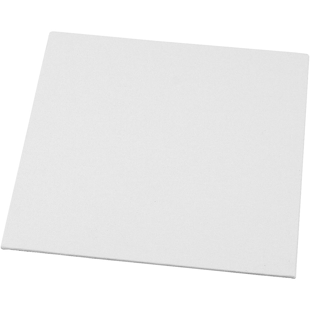 Creativ Company Leinwandpaneel, Größe 20x20 cm, Stärke 3 mm, 280 g, weiß, 10 Stück 1 Karton