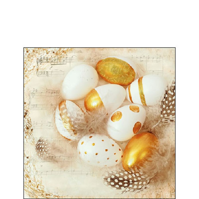 Ambiente Serviette 33cm goldene Eier