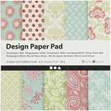 Creativ Company Design Paper Block Mint Grüne Lila, 50 Blätter