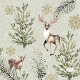 Duni servetten elegant deer 24x24cm 3-laags tissue