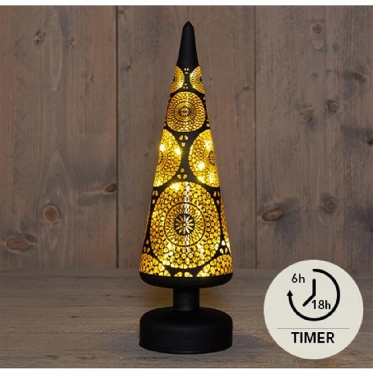 Anna's Collection LED-Weihnachtsbaumglas Marrakesch 9x30cm