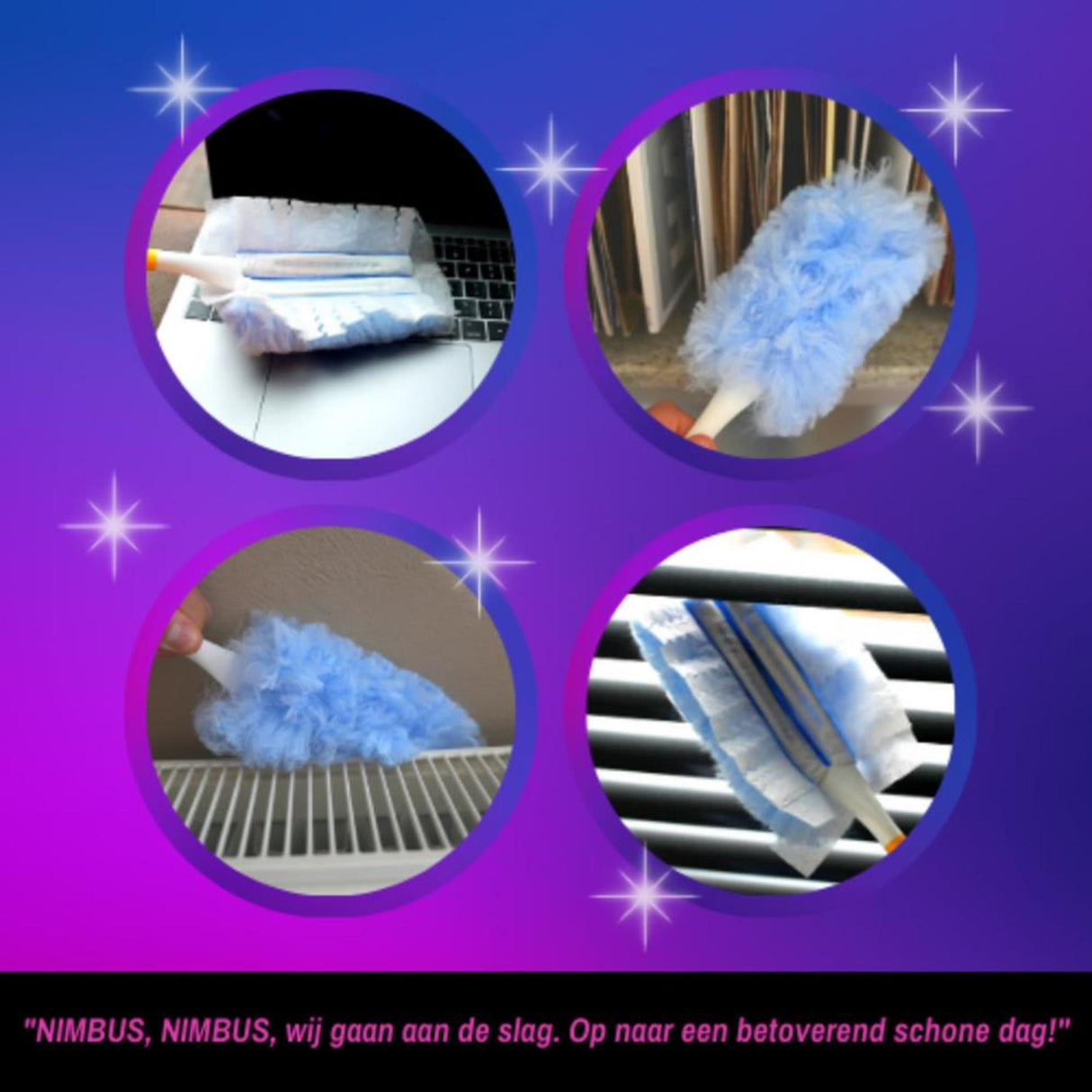 Nimbus Magic Duster Starterkit-Halter mit 4 Nachfüllungen | 4 Stück