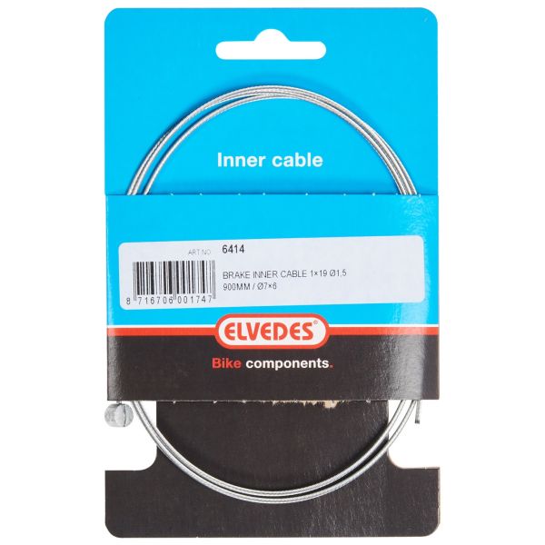 Elvedes Cable Systems BV Bremsinnenkabel Elvedes 900 mm 1 × 19 Draht verzinkt ø1,5 mm mit T-Nippel ø7 × 6 mm