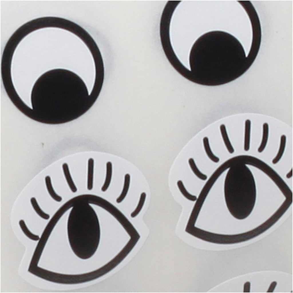 Creativ Company Sticker Eyes Black White, 2000st.