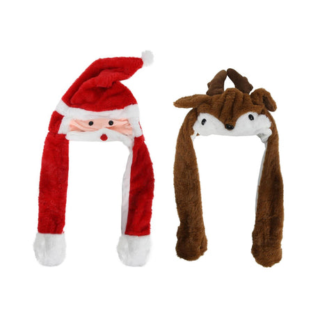 Svenska lebende Weihnachtsmütze Rentier Weihnachtsmann bewegt sich 64 75x30cm 2 sortiert