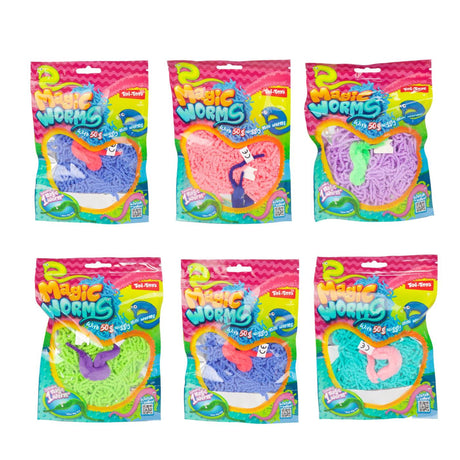 Toi-toys magische worm 15cm met mini wormpjes 50gr