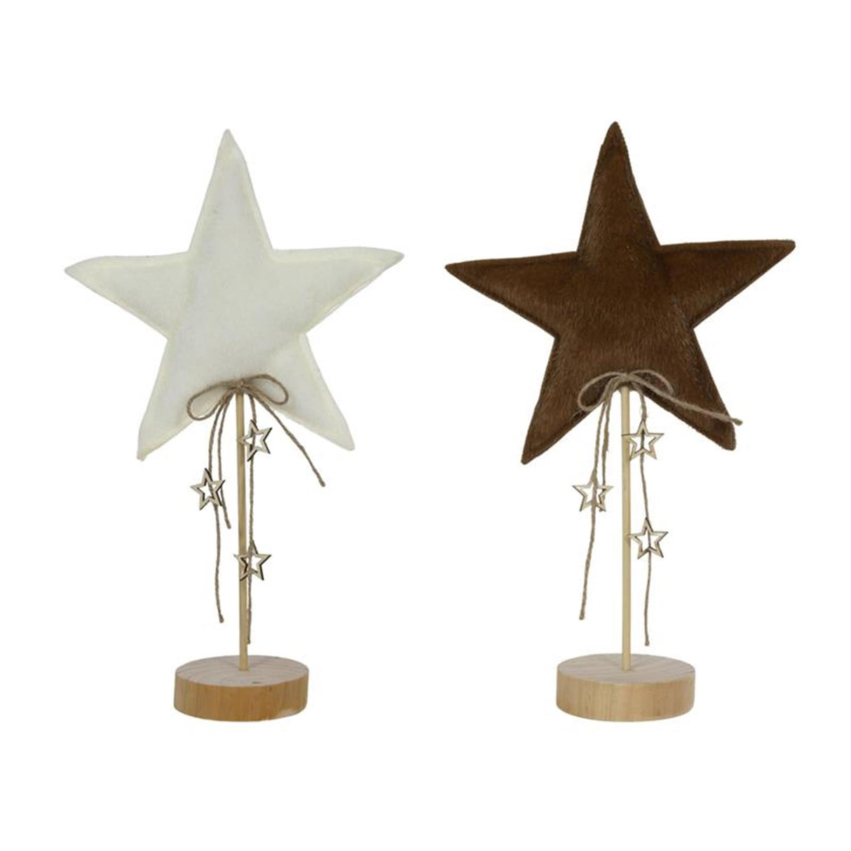Svenska Living Star Wildlederoptik 33cm weiß braun
