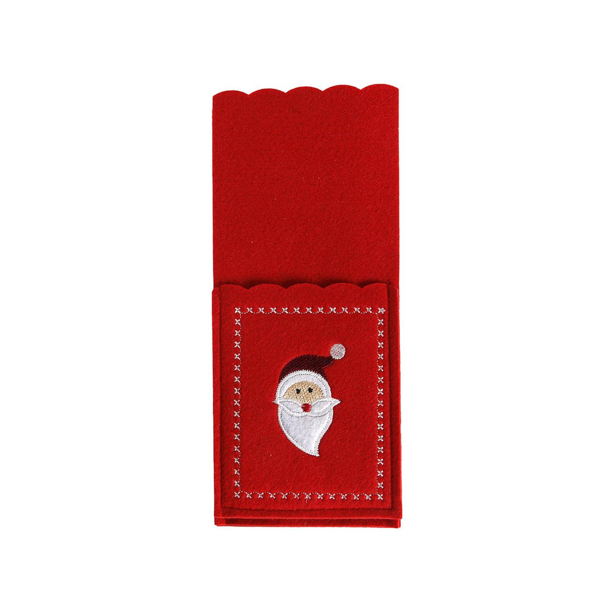 Svenska living bestekzak kerst vilt holly jolly 23x10cm