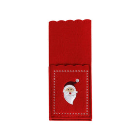 Svenska living bestekzak kerst vilt holly jolly 23x10cm