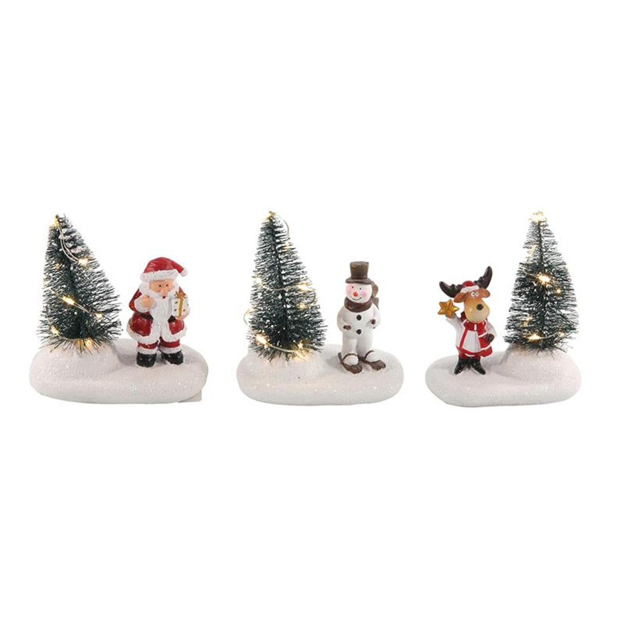 Weihnachtsszene Weihnachtsbaum LED 10,5cm 2xLR44