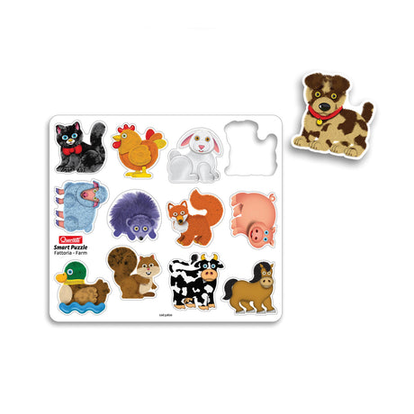 Quercetti Formpuzzle Bauernhof Junior 12 Teile