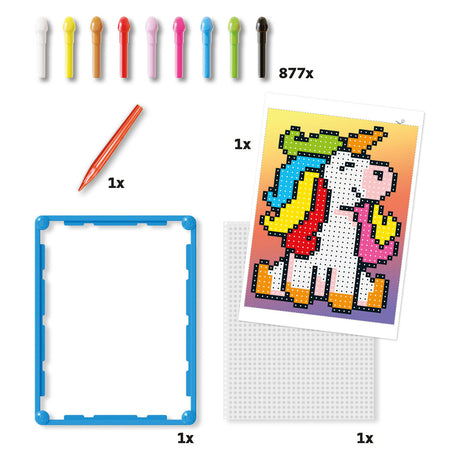 Quercetti Pixel Art Base Unicorn, 880dlg.