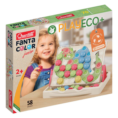 Quercetti Play Eco+ Fantacolor Einlegemosaik Junior (58-teilig)
