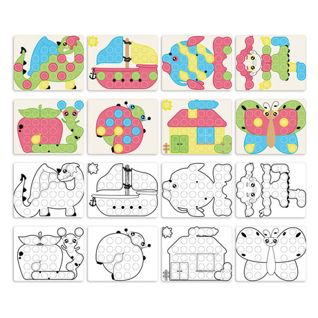 Quercetti Play Eco+ Fantacolor Einlegemosaik Junior (58-teilig)
