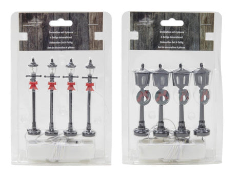 Svenska Wohnlaternen-Set für Weihnachtsdorf 4-teilig 10cm