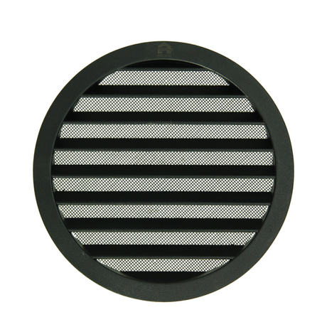 Renson 1061636 - inbouw rond schoepenr met gaas434r dia 200 ral 9005 zwart | 5 stuks