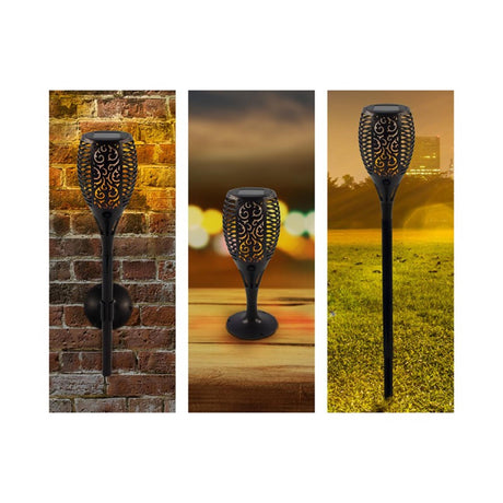 Svenska Living Gartenfackel LED Solarflamme 78cm