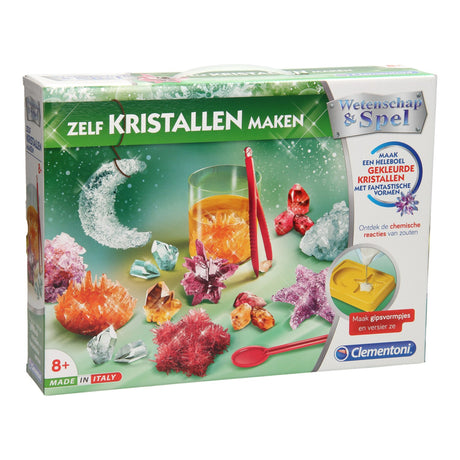Clementoni Wissenschaftsspiel – Kristalle selbst herstellen – Experimentierbox – Lernspielzeug ab 8 Jahren