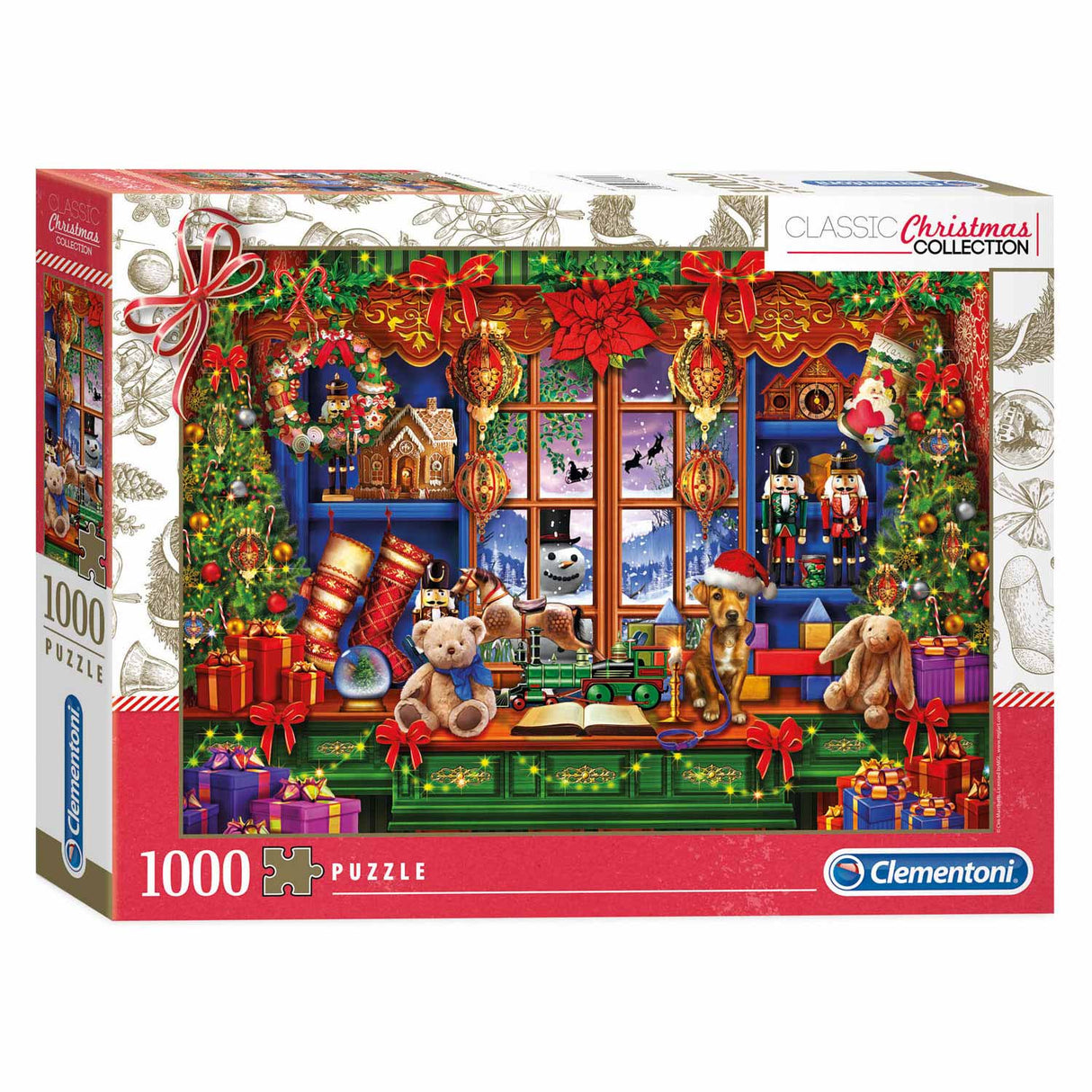 Clementoni Puzzle Weihnachtsspielzeugladen, 1000 Teile.