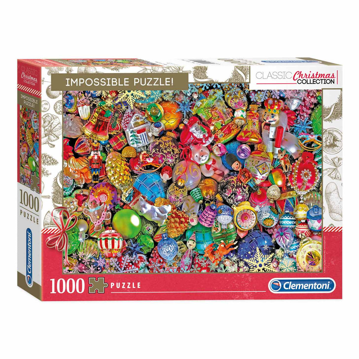 Clementoni Impossible Puzzle Weihnachten, 1000 Teile.