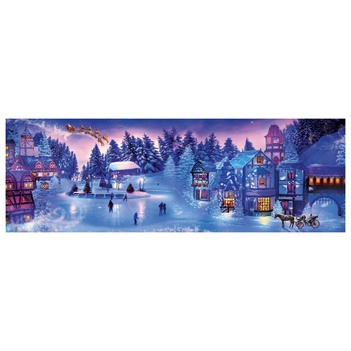 Clementoni Panorama Puzzle Weihnachten, 1000 Teile.