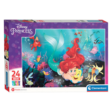 Clementoni Maxi-Puzzle Disney kleine Meerjungfrau, 24 Teile.