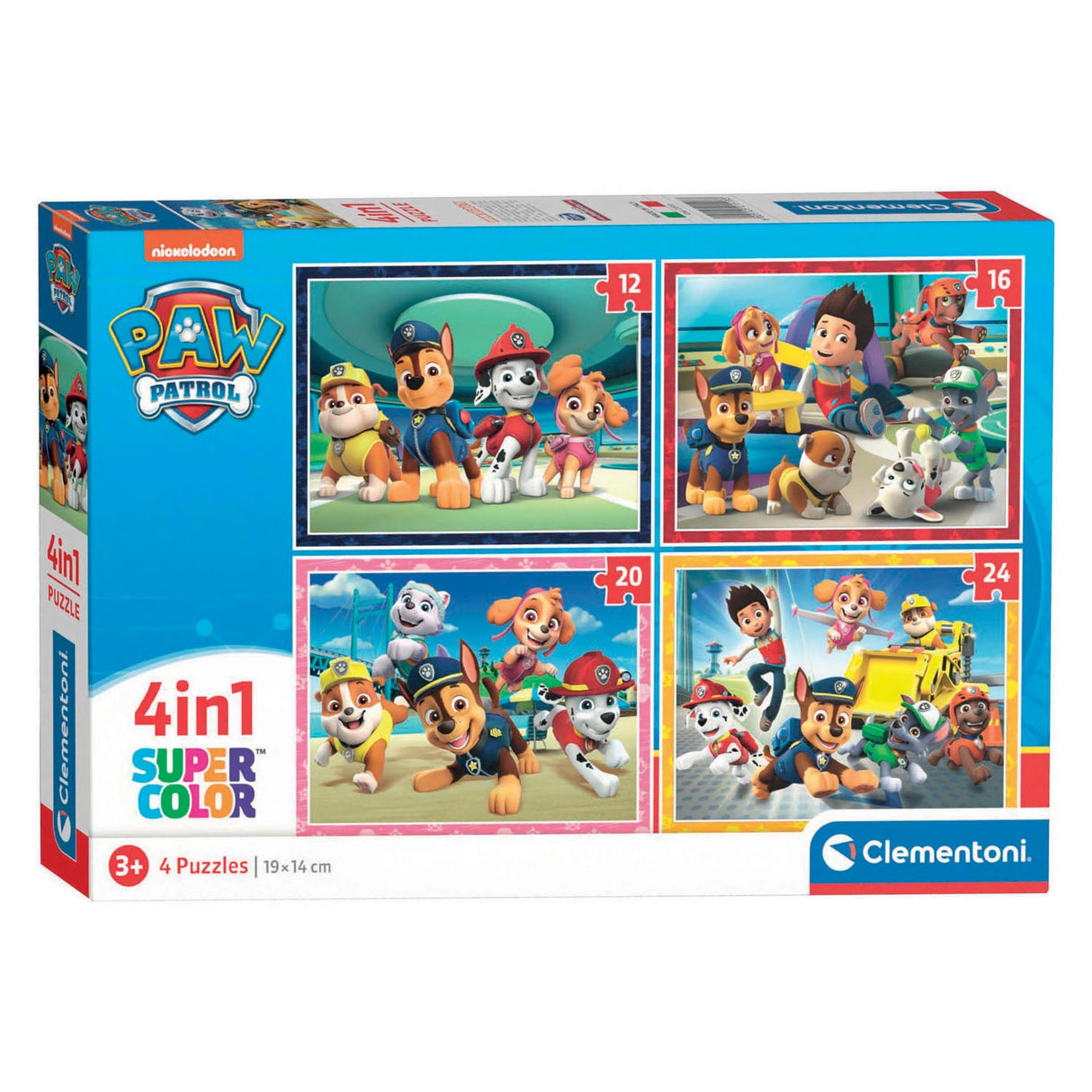 Clementoni-Puzzles Paw Patrol, 4in1