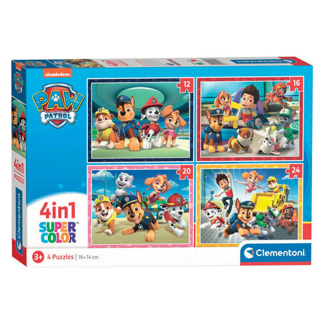 Clementoni-Puzzles Paw Patrol, 4in1