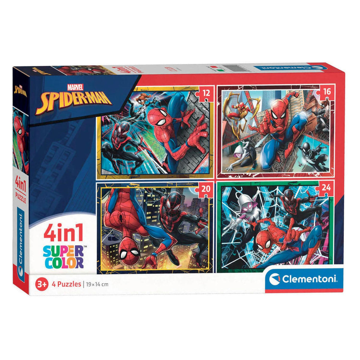 Clementoni-Puzzles Marvel Spiderman, 4in1